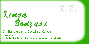 kinga bodzasi business card